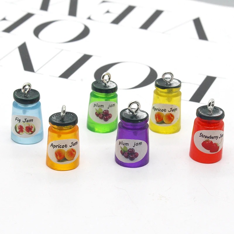 Resin Craft Projects - จี้เรซิ่นรูปผลไม้สตรอว์เบอร์รีแอปเปิ้ล 10 ชิ้น/แพ็ค สำหรับทำต่างหู DIY จี้รูปอาหารน่ารัก