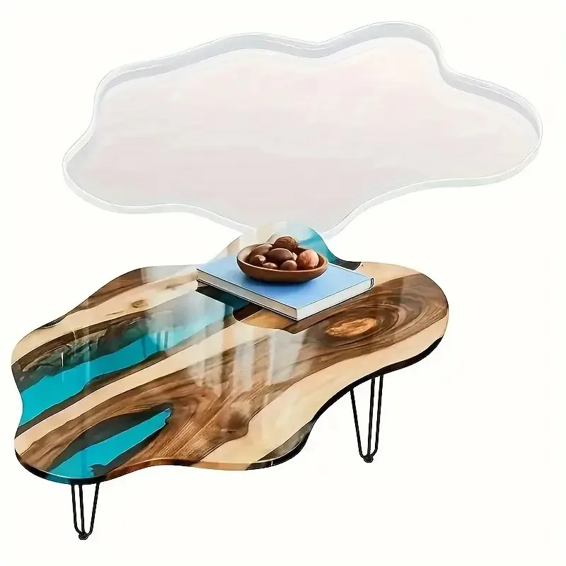 Resin Ocean Wave Mold - แม่พิมพ์ซิลิโคนเรซิ่นอีพ็อกซี่รูปทรงถาดขนาดใหญ่ 61 ซม. รุ่น 2026 สำหรับทำโต๊ะลายคลื่น