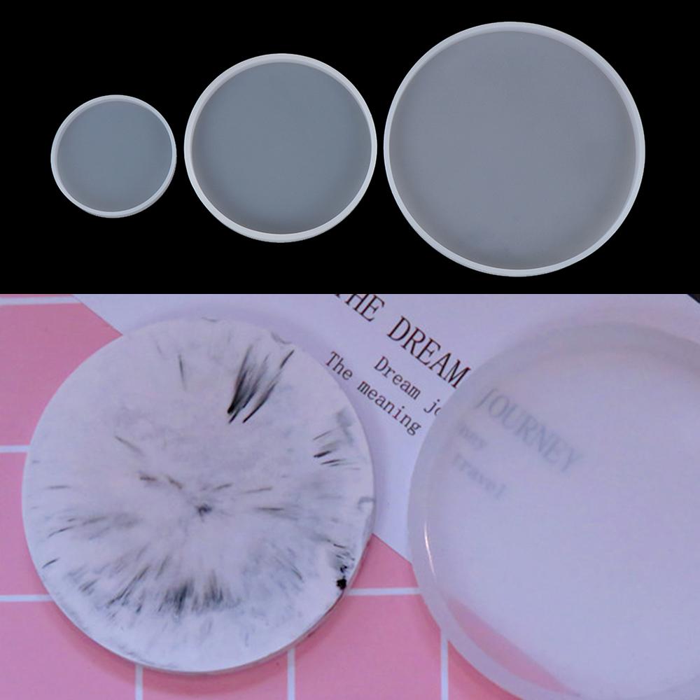 Coaster Mold Round - แม่พิมพ์ซิลิโคนสำหรับงานศิลปะดินเหนียว ถ้วยทรงกลมสำหรับงานเรซิ่นอีพ็อกซี่ แม่พิมพ์ทำจานรองแก้ว แม่พิมพ์สำหรับทำเครื่องประดับ