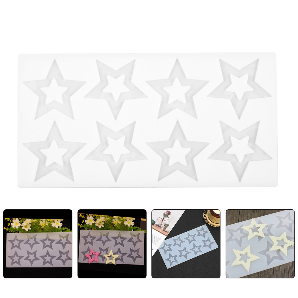 Silicone Mold Tray - แม่พิมพ์ซิลิโคนสำหรับอบขนมรูปดาว เกรดอาหาร ปลอดภัยสำหรับทำช็อกโกแลต ลูกอม ขนมหวาน ถาดมัฟฟินรูปดาวห้าแฉก