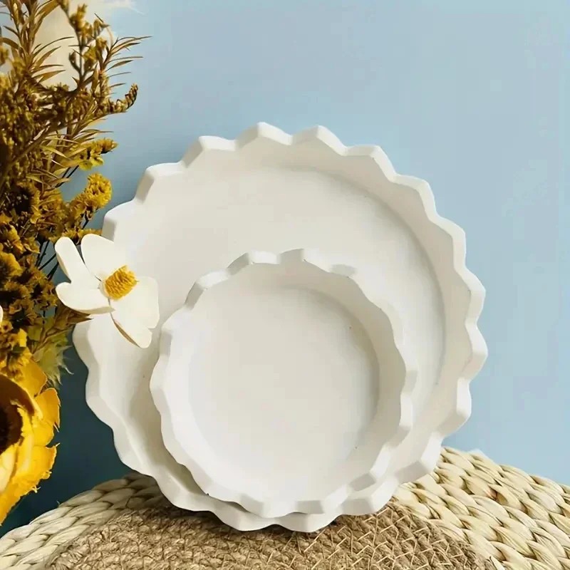 Coaster Mold Round - แม่พิมพ์ซิลิโคนสำหรับทำถาดใส่เครื่องประดับ รูปทรงกลม สำหรับงานเรซิ่นอีพ็อกซี่ อุปกรณ์งานฝีมือทำเครื่องประดับ