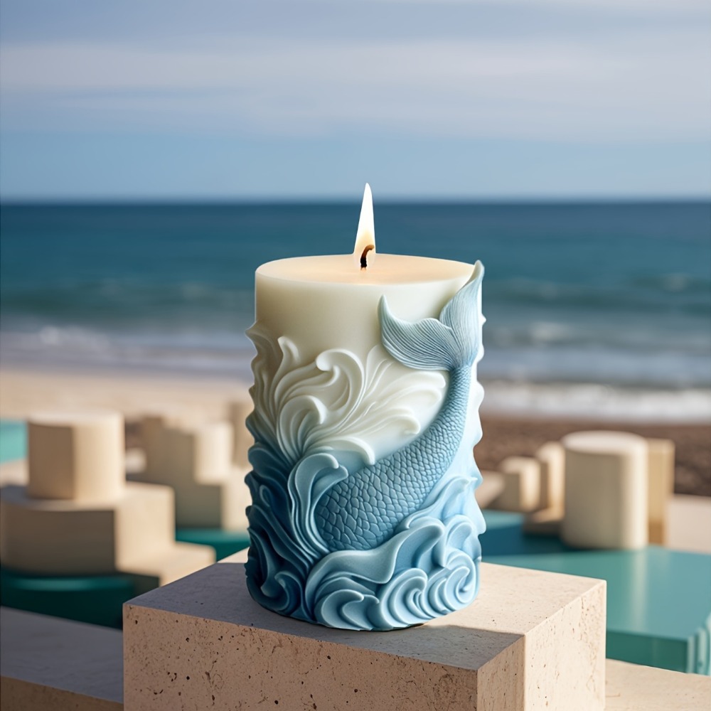 Ocean Theme ซิลิโคนเทียนแม่พิม - Resin Ocean Wave Mold บทวิจารณ์และราคา