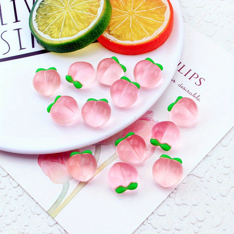 10 ชิ้น จี้เรซิ่นรูปพีชใสแบบแบ - Resin Craft Projects บทวิจารณ์และราคา