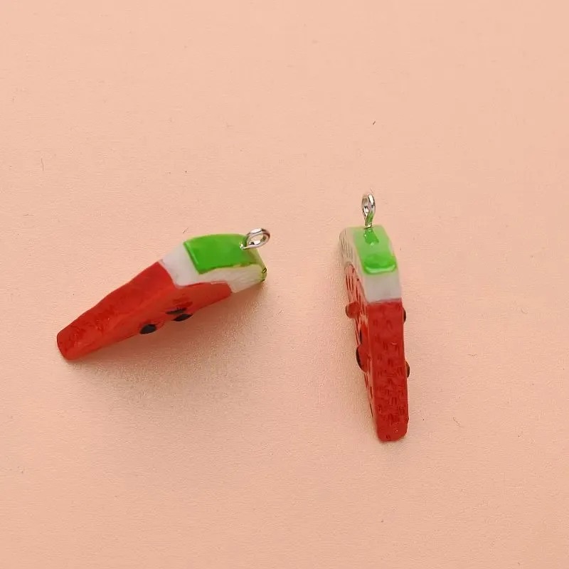 จี้เรซิ่นรูปแตงโมสามเหลี่ยมสอง - Resin Craft Projects บทวิจารณ์และราคา