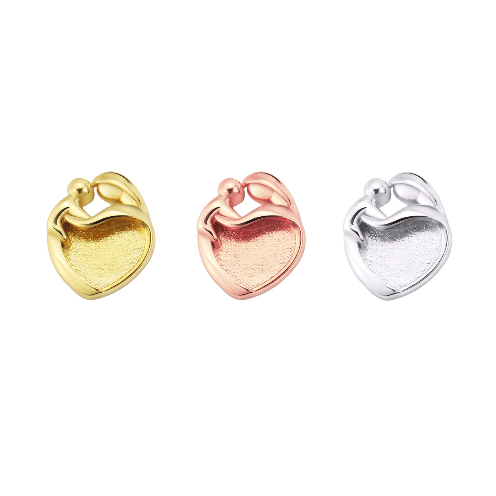 จี้รูปหัวใจขนาด 9 มม. ประดับเพ - Bezels Set Pendant บทวิจารณ์และราคา