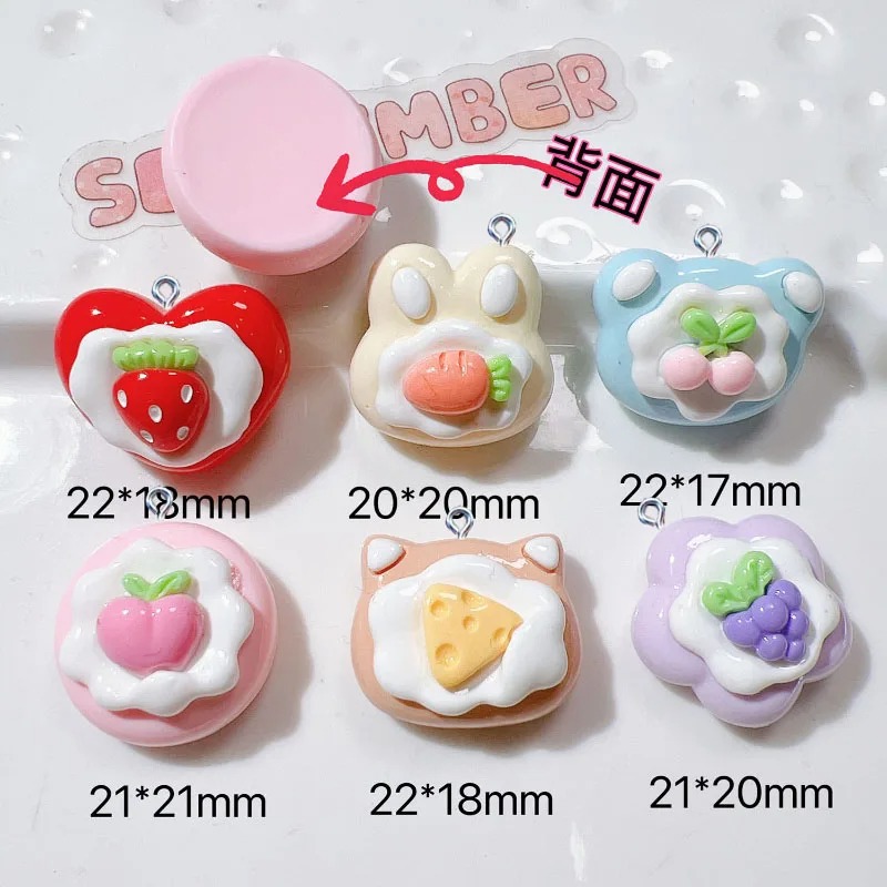 จี้เรซิ่นรูปเค้กผลไม้น่ารัก 10 - Resin Craft Projects บทวิจารณ์และราคา
