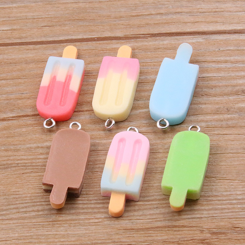 ชาร์มเรซิ่นรูปไอศกรีมไล่สี 6 ช - Resin Crafts Diy บทวิจารณ์และราคา