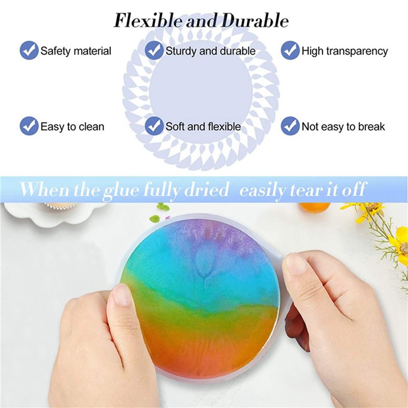 แม่พิมพ์ซิลิโคนทรงกลมแบบ DIY 7 - Coaster Mold Round บทวิจารณ์และราคา