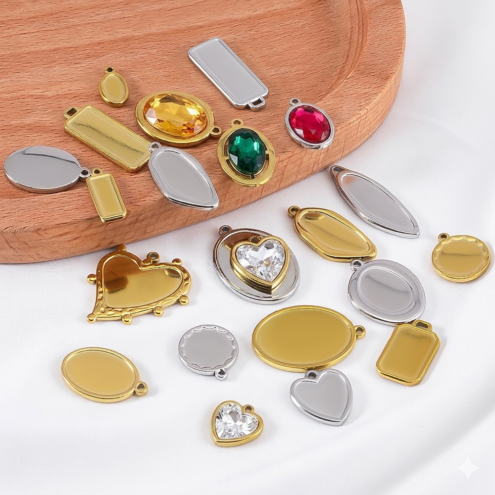 ถาดจี้สแตนเลสทรงไม่สมมาตร 5 ชิ - Resin Crafts Diy บทวิจารณ์และราคา