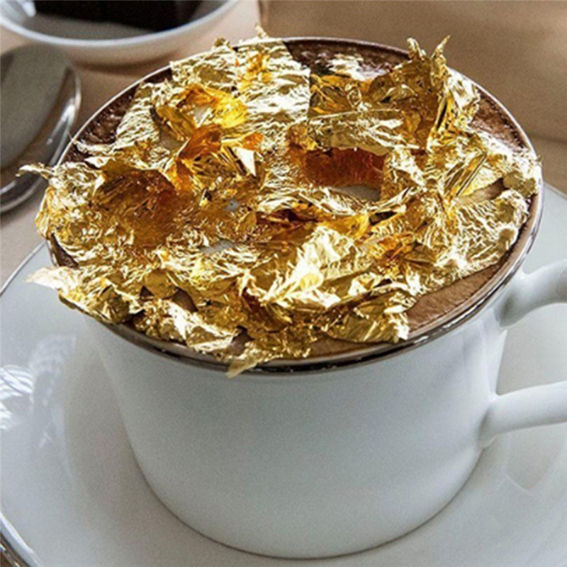 แผ่นปิดทองบริสุทธิ์24K แผ่นทอง - Gold Foil Flakes บทวิจารณ์และราคา