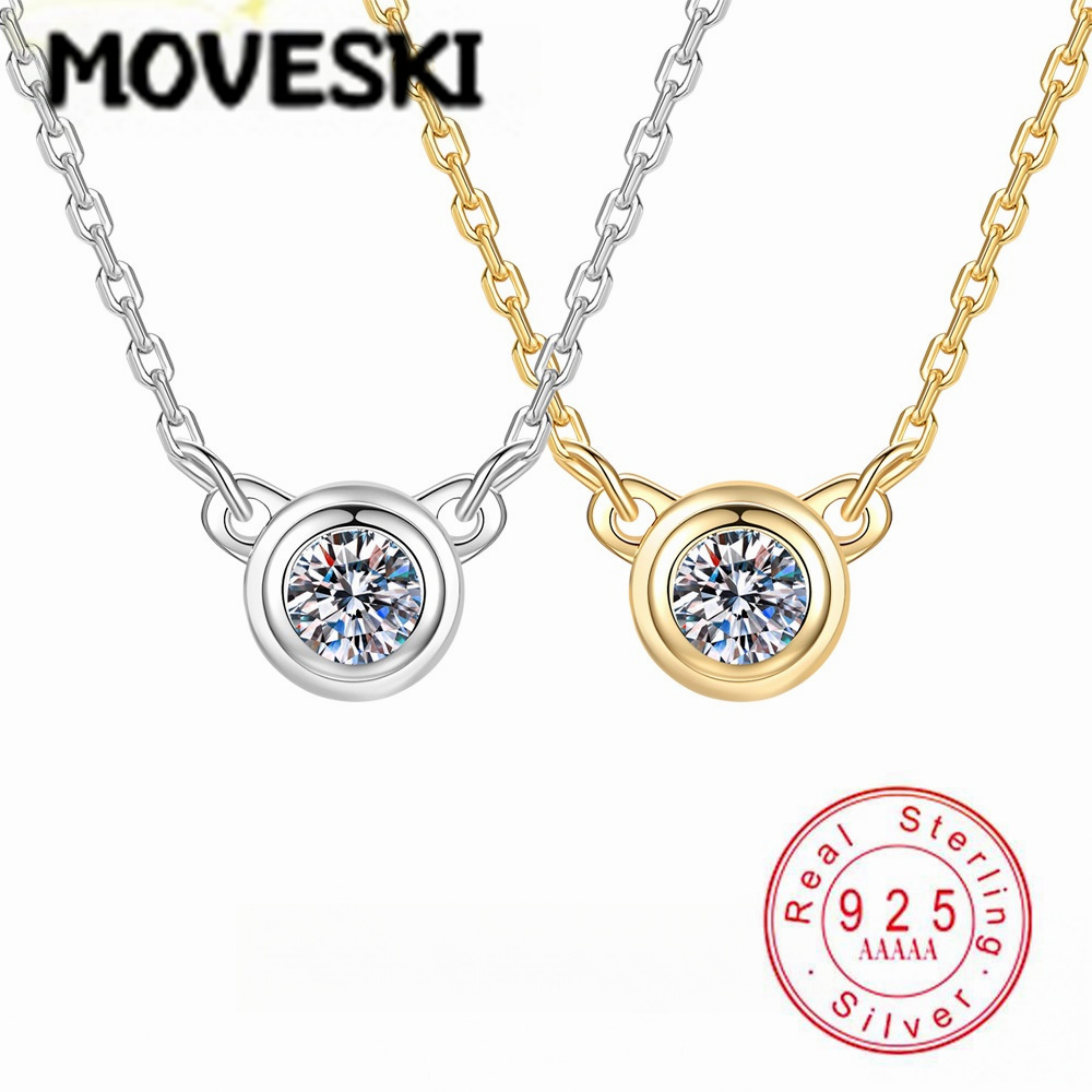 จี้สร้อยคอเงินแท้ S925 ประดับโ - Bezels Set Pendant บทวิจารณ์และราคา