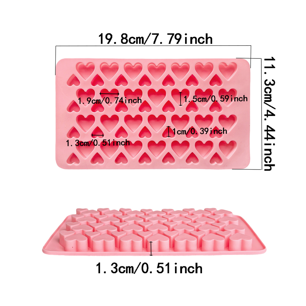 56 ช่องขนาดรูปหัวใจช็อกโกแลตซิ - Silicone Mold Tray บทวิจารณ์และราคา