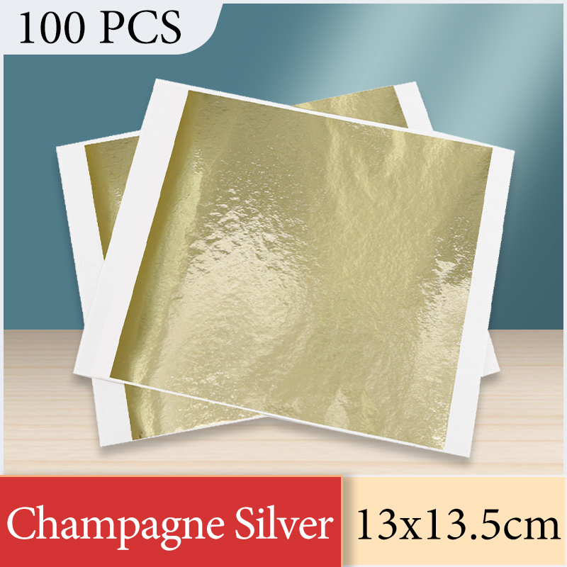 13x13.5 ซม.แชมเปญเงินฟอยล์กระด - Gold Foil Flakes บทวิจารณ์และราคา