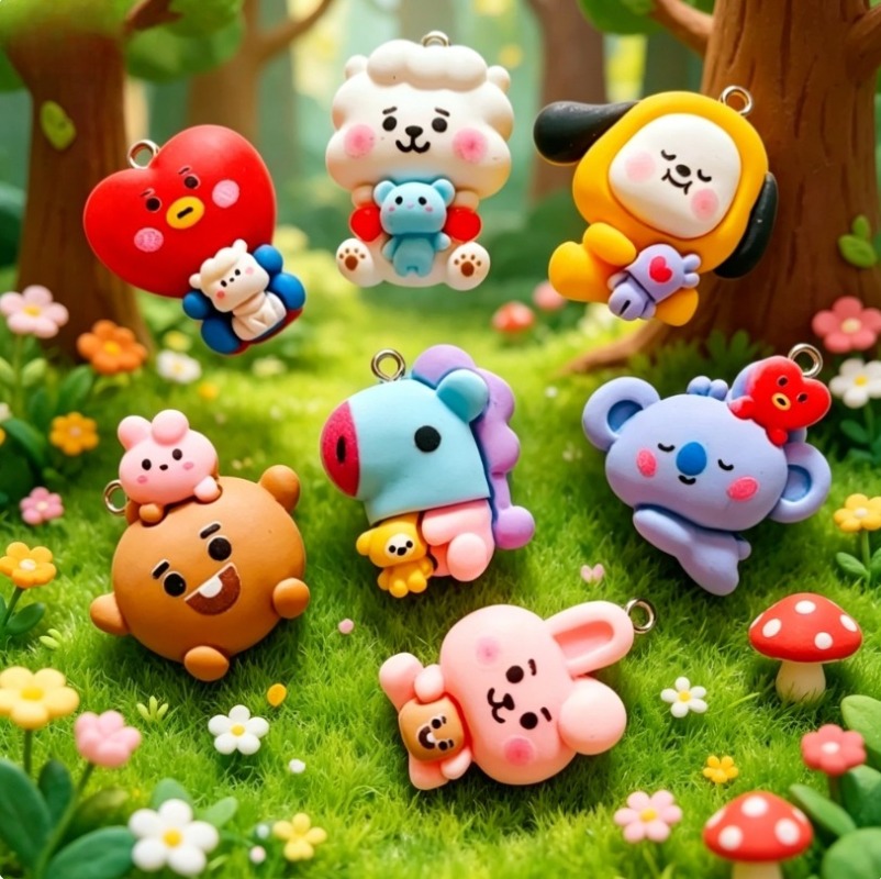 ชุด 7 ชิ้น BT21 ชาร์มการ์ตูนเร - Resin Craft Projects บทวิจารณ์และราคา
