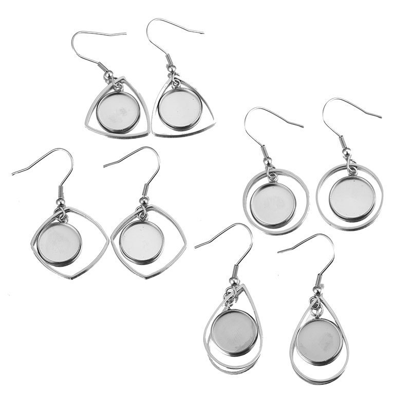 10 PC ถาดสแตนเลส BEZEL Cabocho - Bezels Set Pendant บทวิจารณ์และราคา