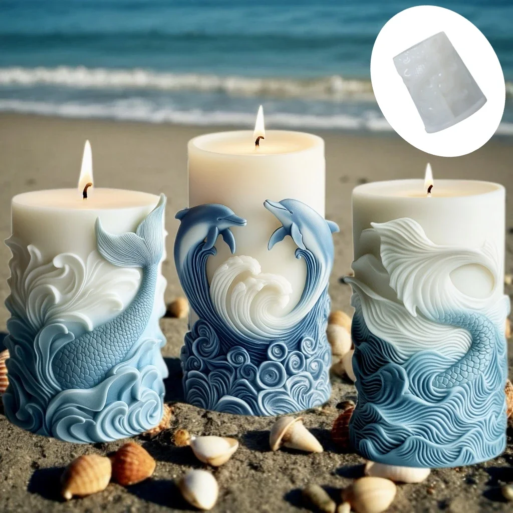 DIY ocean wave โฟมทรงกระบอกเที - Resin Ocean Wave Mold บทวิจารณ์และราคา