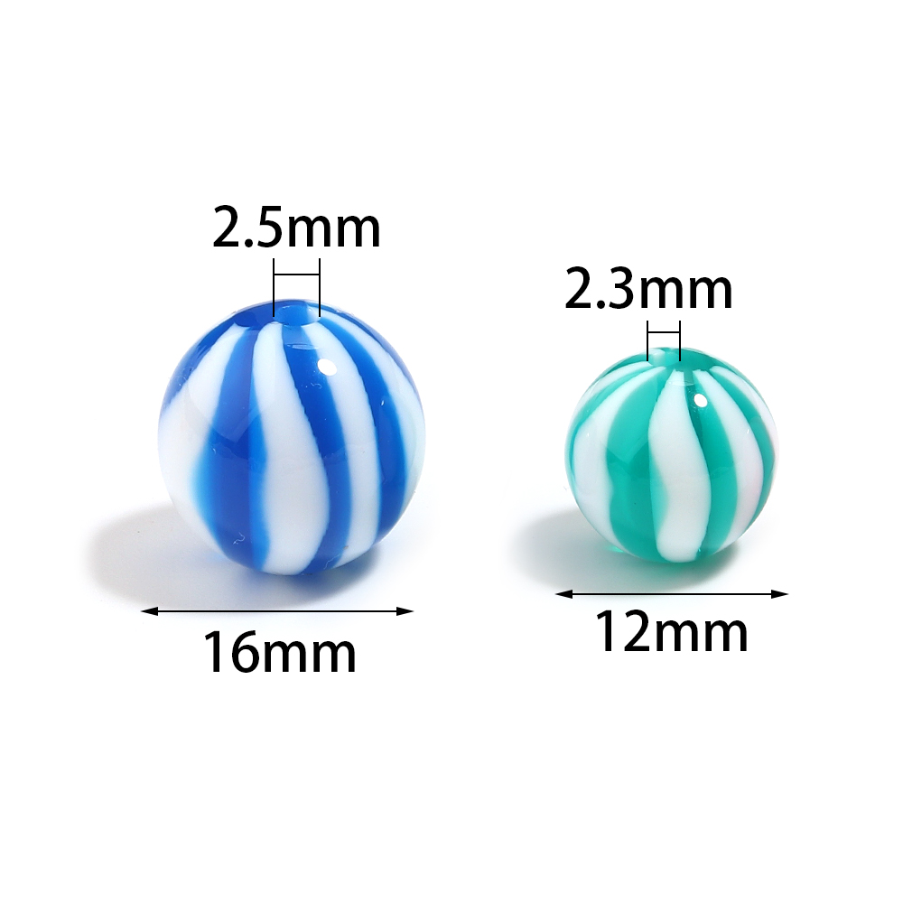 ลูกปัดเรซิ่นสีลูกกวาดลายทางขนา - Resin Crafts Diy บทวิจารณ์และราคา